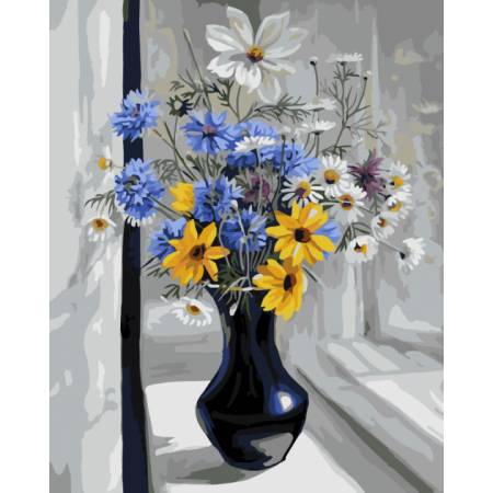 Картина за номерами Польові квіти на вікні, 12111-AC
