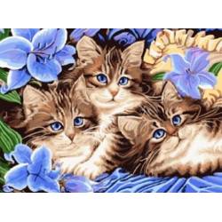 Кошенята у квітах