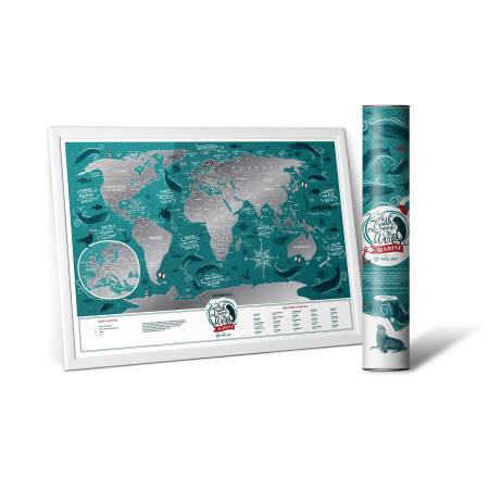 Скретч карта мира Travel Map Marine World