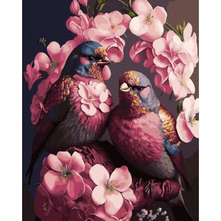 Картина за номерами Романтичні птахи , ANG376