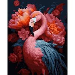 Цветочный фламинго