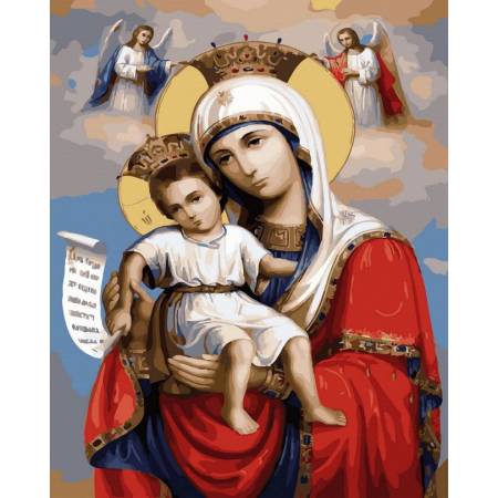Картина за номерами Ікона Божої матері "Достойно є", ANG600