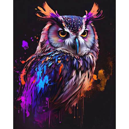 Різнобарвна сова (+ стрази AB+FD)