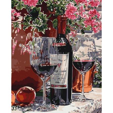 Картина за номерами Натюрморт із вином , GX3917