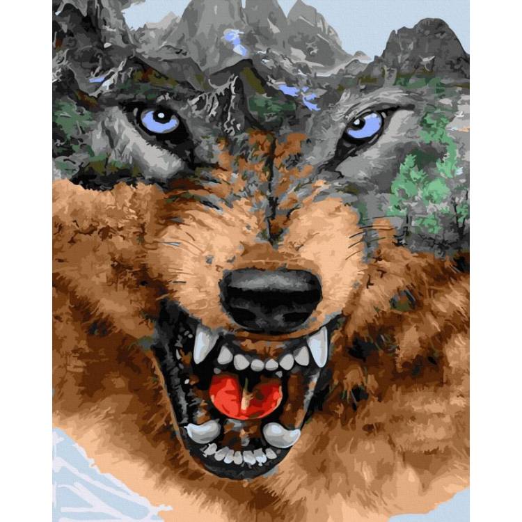 Картина по номерам Волчий оскал, Rainbow Art, GX44995 - описание, отзывы,  продажа | CultMall