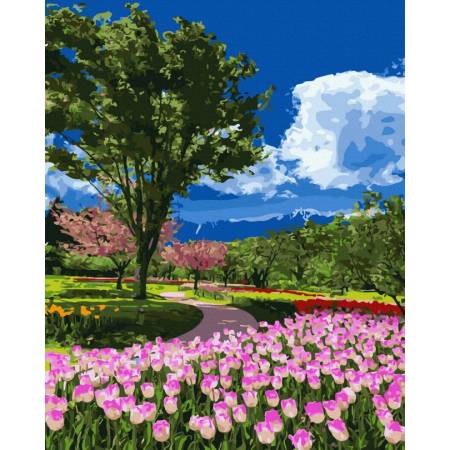 Картина за номерами Весняний луг у квітах, GX45155