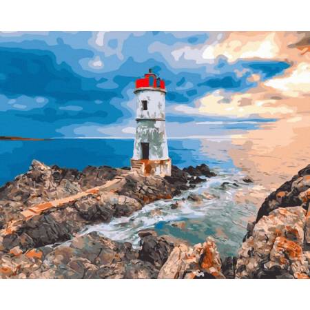 Картина за номерами Самотній маяк пейзаж, GX45157