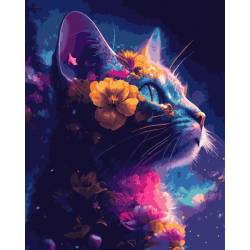 Котик в цветах 
