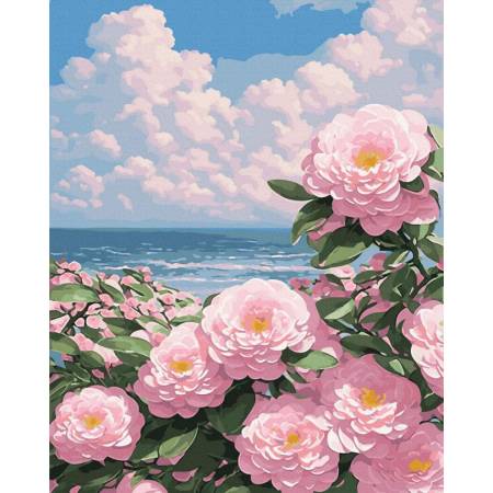 Картина за номерами Ніжні троянди біля моря, GX45629