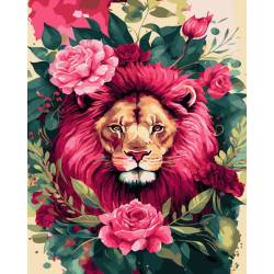 Лев в цветах