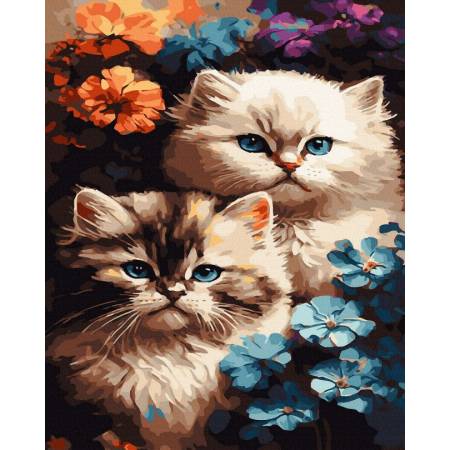 Картина за номерами Чарівні кошенята, GX45766