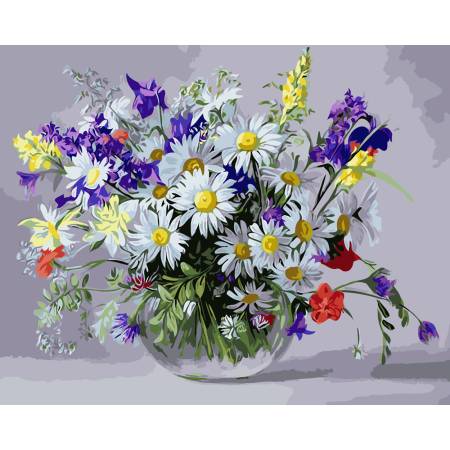 Картина за номерами Вазочка польових квітів, GX9890