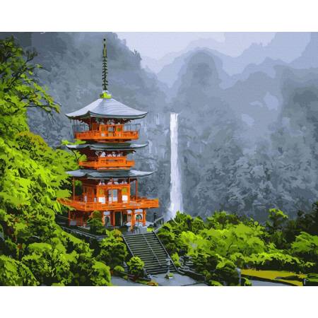 Картина за номерами Японська пагода краєвид, GX25327