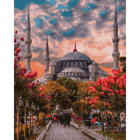 Картина за номерами Яскраві барви Стамбула, GX43687