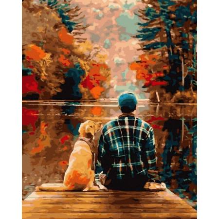 Картина за номерами Восени на озері, GX45060