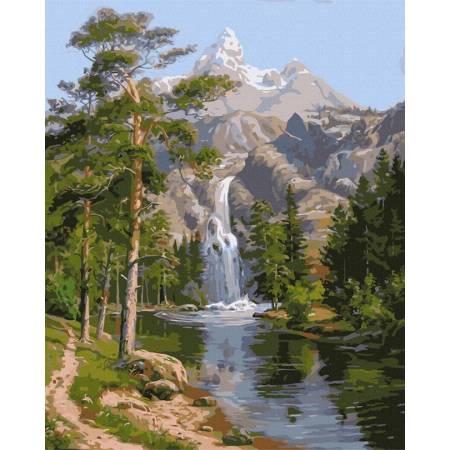 Картина за номерами Гірський водоспад краєвид, GX7364