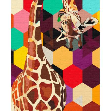 Картина за номерами Жираф у мозаїці, BS51799