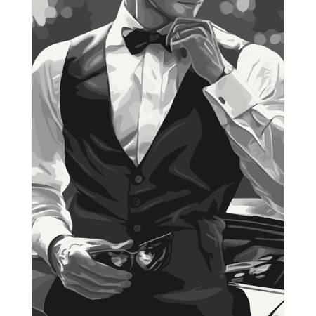 Картина за номерами Стильний джентльмен, BS54353