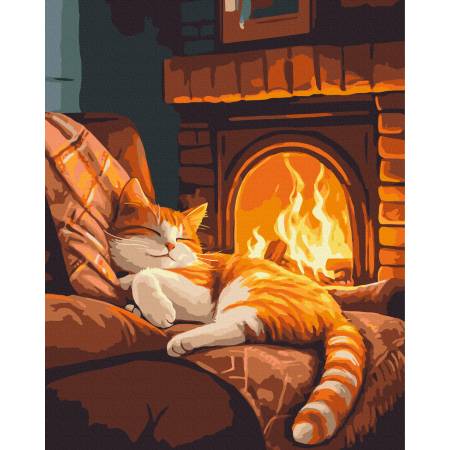 Картина за номерами Тепло и муркотня, BS54360