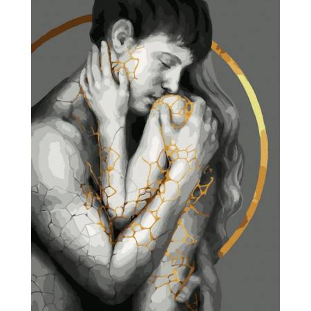Картина за номерами Кохання (золоті фарби) , JX1095
