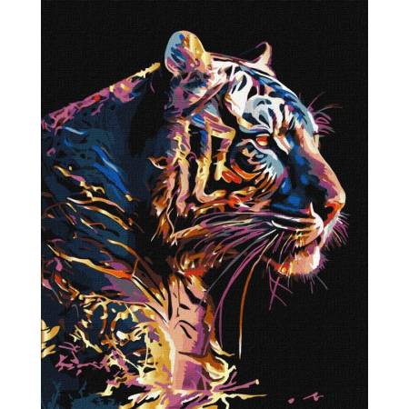 Картина за номерами Прекрасний звір з фарбами металік, KHO6520