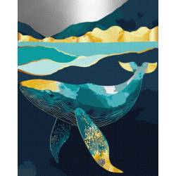 Утонченный кит с красками металик 