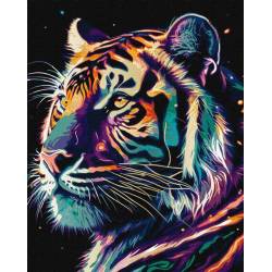Фантастичний тигр із фарбами металік