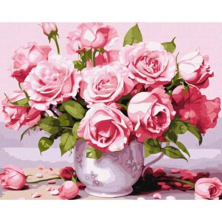 Картина за номерами Рожеві троянди, KHO3254
