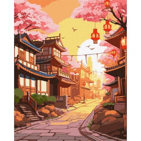 Картина за номерами Японська вуличка, KHO3645