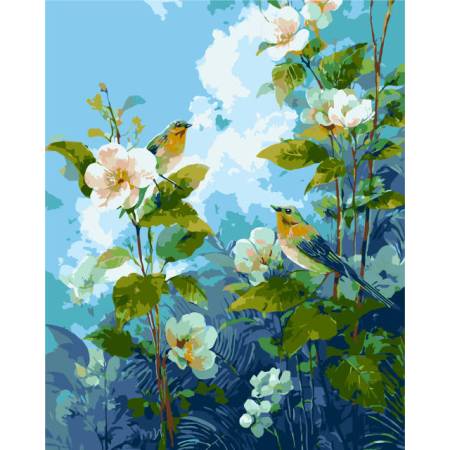 Картина за номерами Птахи серед цвіту, LW2007-01