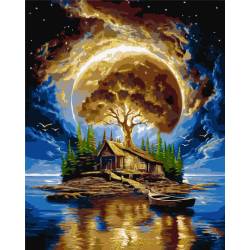 Острів тиші з фарбами металік