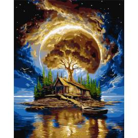 Остров тишины с красками металлик