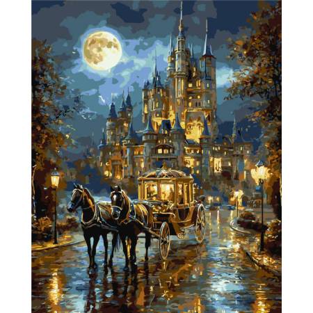 Картина за номерами Шлях до чарівного палацу з фарбами металік, LW3026-01