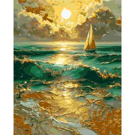 Одинокий парус с красками металлик