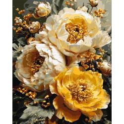 Симфонія півоній з фарбами металік