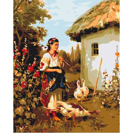 Картина за номерами Українське село, LW3161