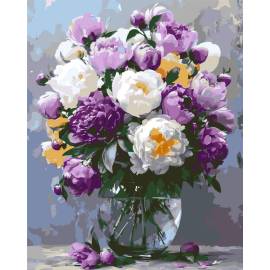 Букет пионов в вазе