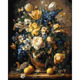 Классический букет с красками металлик