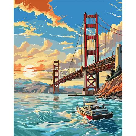 Картина за номерами Міст Сан-Франциско. Золоті ворота, LW3328