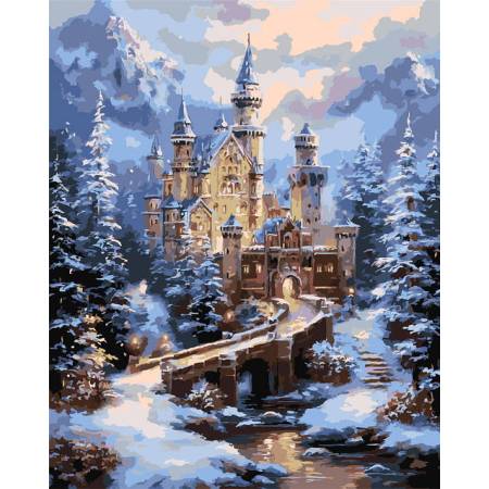 Замок в зимних горах