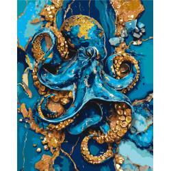 Восьминіг з фарбами металік