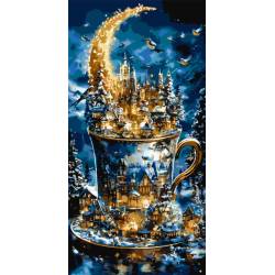 Різдвяне казкове місто з фарбами металік