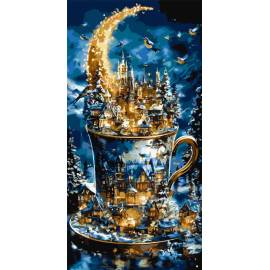 Різдвяне казкове місто з фарбами металік