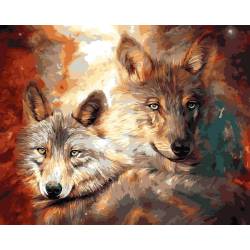 Волк с волчицей 