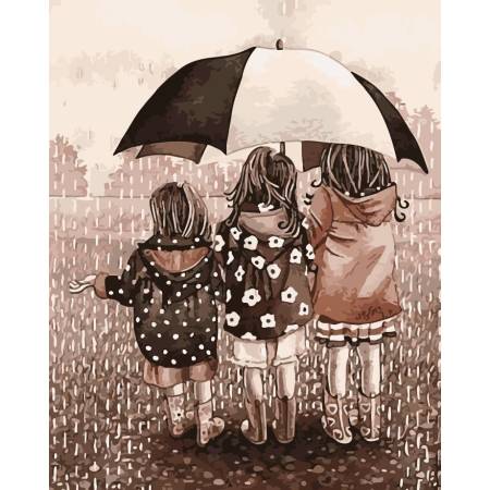 Друзі під парасолькою
