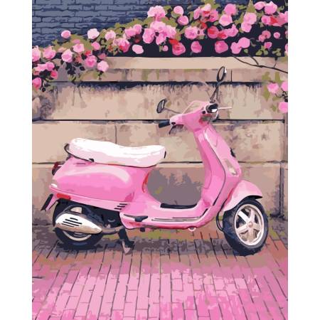 Розовый скутер