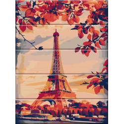 Картина за номерами на дереві "Париж"