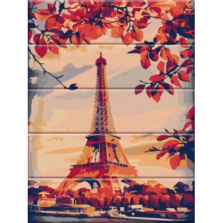 Картина за номерами на дереві "Париж"