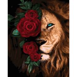 Лев и розы