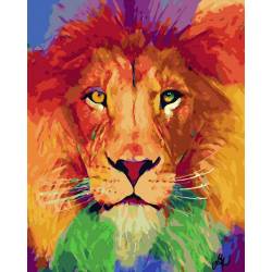 Красочный яркий лев